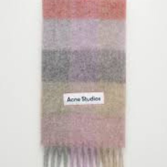 Acne Studios Vally Plaid Alpaca, Wool & Mohair Blend Scarf - Picture 1 of 10
